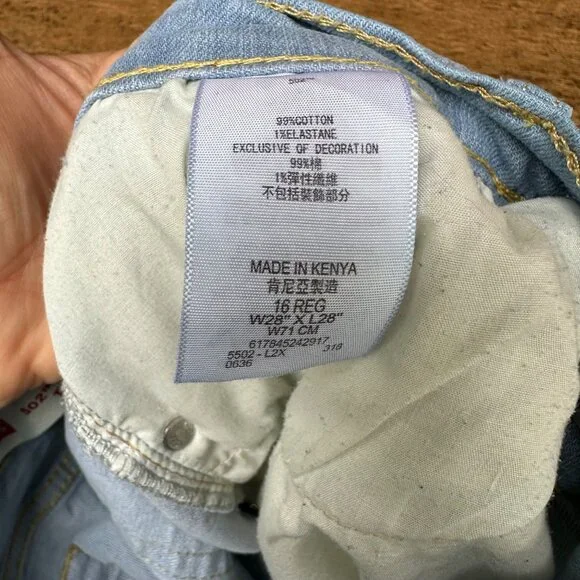 Levi’s 502 Boys Regular Taper Light Blue Jeans Size 16 - Picture 7 of 12